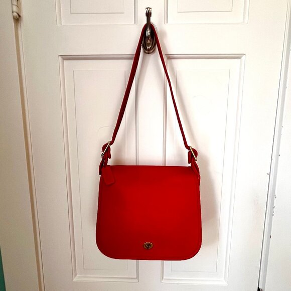 VINTAGE ORIGINAL COACH STEWARDESS BAG RED No. 9525 made in NYC - Picture 2 of 8